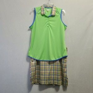 Greg Norman Women's Golf Set Size XL Green Pink Blue Yellow